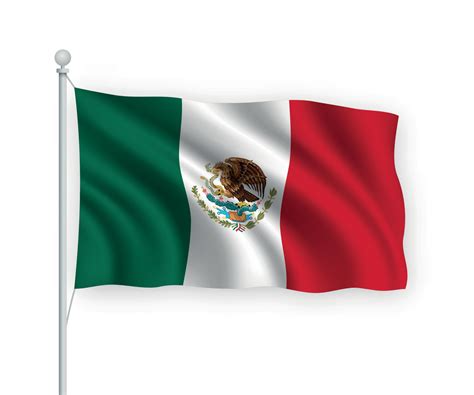 3d ondeando la bandera de México aislado sobre fondo blanco. 6472601 Vector en Vecteezy