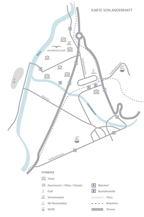 Andermatt village map - Ontheworldmap.com