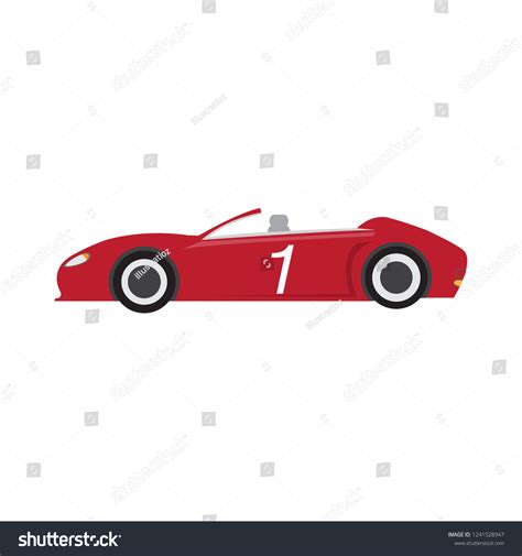 Side View Racing Car Vector Illustration Stock Vector (Royalty Free ...