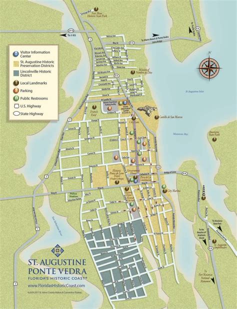 Get to know downtown St. Augustine with our printable maps! | Map of florida, Florida vacation ...