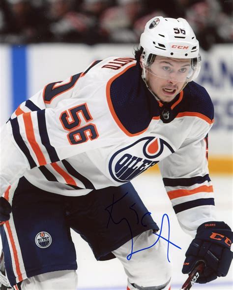 Kailer Yamamoto Oilers Autographed 8x10 Photo W/ COA | Center Ice ...