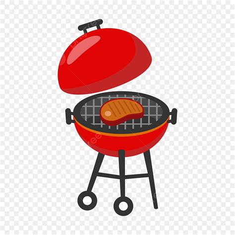 Red Grill Clipart Hd PNG, Red Grill Vector Illustration, Grill, Food ...