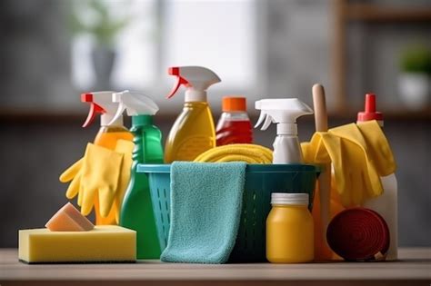 Premium AI Image | household cleaning products