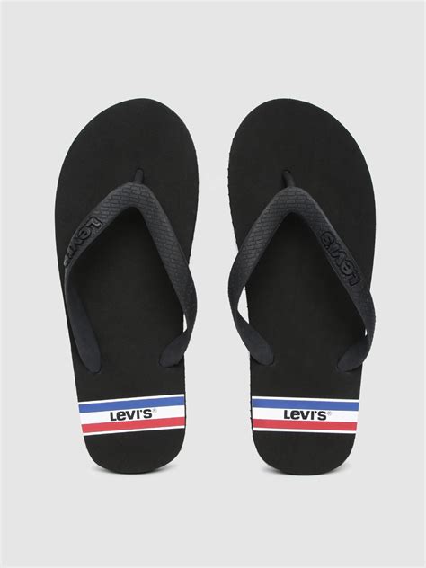 Buy Levis Men Black Solid Thong Flip Flops - Flip Flops for Men 11815470 | Myntra