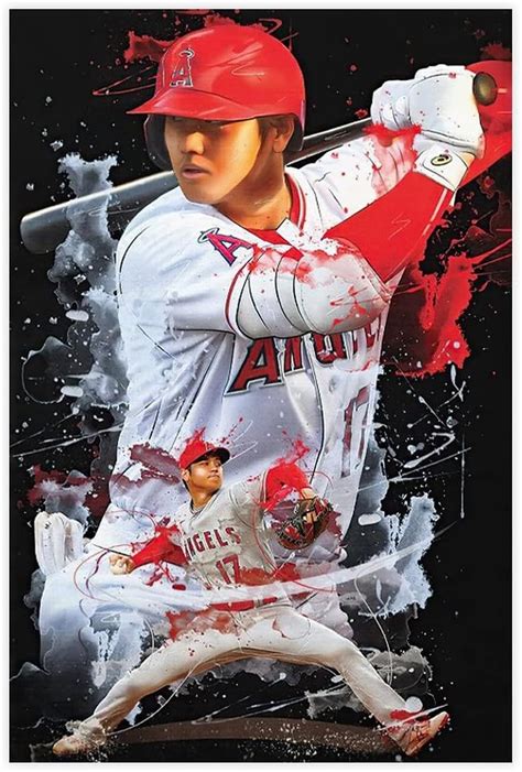 ChicReed Shohei Ohtani Poster Baseball Portrait Art India | Ubuy