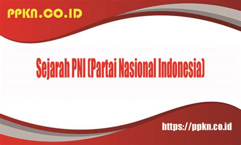 latar belakang partai nasional indonesia