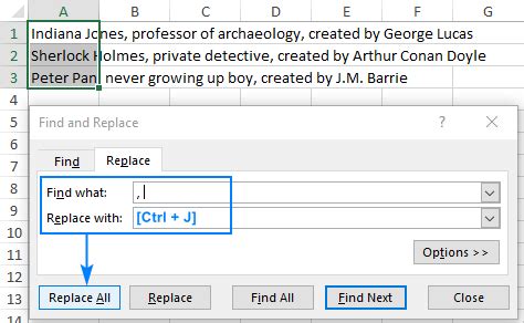 Start new line in Excel cell - 3 ways to add carriage return