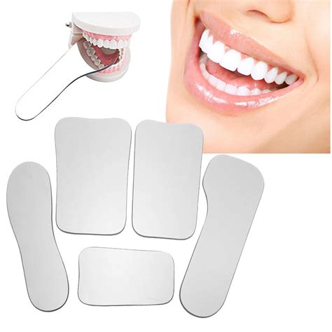 1 Set 2 Sided Rhodium Glass Dental Mirrors Orthodontic Intraoral Photographic Reflector Mirror ...