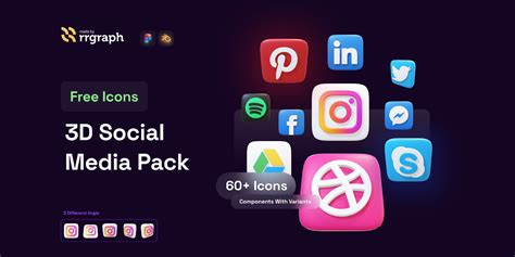 Free 3D Social Media Icon | Figma