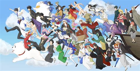 Gintama HD Wallpaper - Dynamic Anime Cast Ensemble