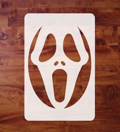 Mylar Halloween STENCIL Scream Ghost Face Mask for Pumpkin - Etsy | Halloween stencils ...