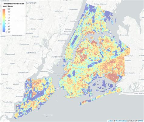 NYC Heat Map (Surface Temperature) | heat_map