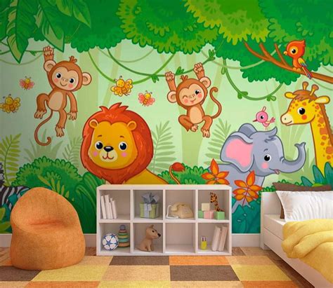 Wall Mural Photo Wallpaper Plant, cartoon and green Nr. u51232 | Uwalls