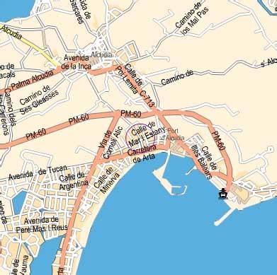 Map of Puerto de Alcudia | Map, Holiday destinations, Mallorca