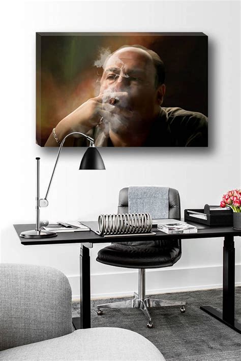 FREE SHIPPING Tony Soprano Cigar Smoking Poster Photo Painting - Etsy