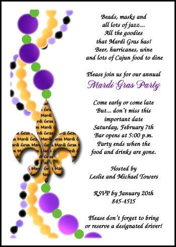 34 best images about Mardi Gras Party Invitations on Pinterest ...