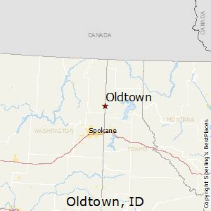 Oldtown,Idaho Map