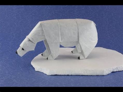 Origami polar bear by Quentin Trollip - YouTube | Origami, Tiere, Kreativ