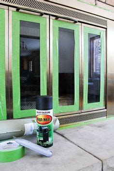 How to Spray Paint a Brass Fireplace - Bright Green Door | Brass fireplace makeover, Paint ...