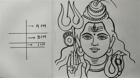 how to draw lord shiva,easy line art face drawing lord shiva,shiv thakur drawing with pencil ...