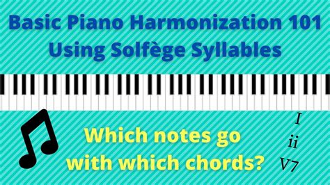 Piano Harmonization 101: Which notes go with which chords? Solfege ...