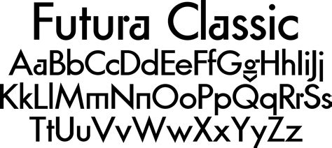 Futura Classic font - a recut of Paul Renners original Futura! This version was what Mr. Renner ...