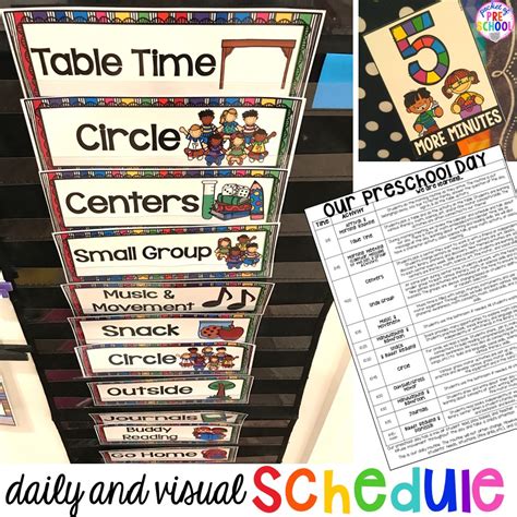 Preschool Daily Schedule and Visual Schedules - Pocket of Preschool