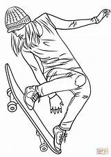Boy Skateboarding Coloring Page Free Printable Pages – Kleurplaten sketch template