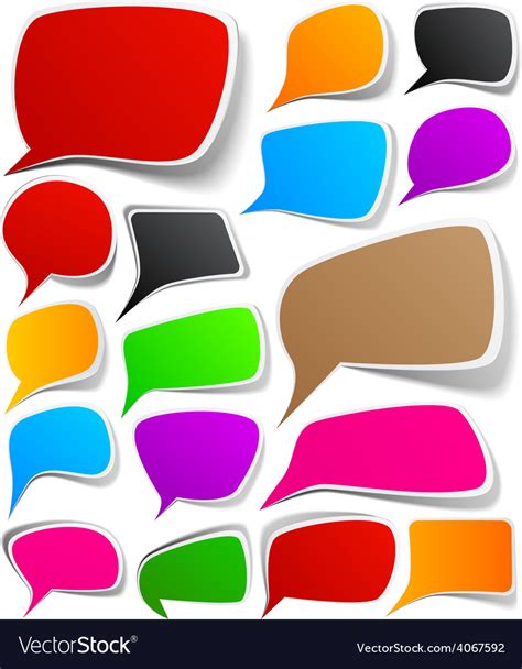 Set of color speech designs Royalty Free Vector Image