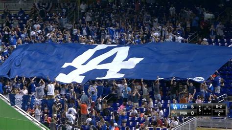 LAD@MIA: Pantone 294 group shows up at Marlins Park | 07/15/2017 | MLB.com