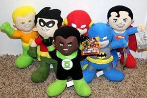 Amazon.com: DC Comic Justice League Super Hero 9" Plush Set with Baby Aquaman, Batman, The Flash ...