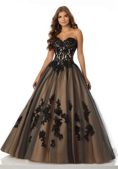 Amelie Rocky 2018 Lace Ball Gown Black Prom Dress - Black Prom Gown and ...