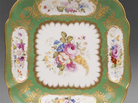 1815- 1817 English Nantgarw Porcelain Square Serving Dish from piatik on Ruby Lane