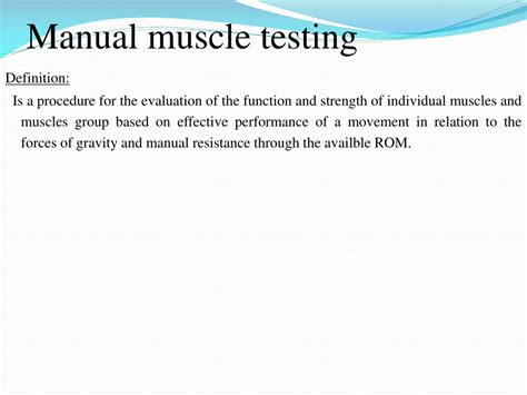 PPT - Principles of Manual Muscle Testing PowerPoint Presentation, free download - ID:5965982