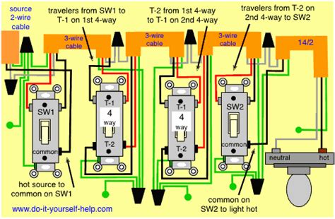 Four Way Circuit Wiring Up A Three Light Switch