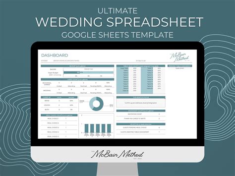 Google Sheets Wedding Planner Spreadsheet Planning Checklist Budget Tracker Wedding Timeline ...