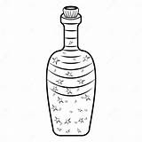 Magic Potion In A Bottle Fabulous Drink Vector Illustration Stock  sketch template