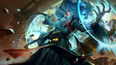 Zilean Splash Art League Of Legends The Chronokeeper Mage Support Abilities Time Bomb Rewind ...