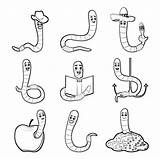 Earthworm Coloring Pages  Earthworms pages Color Activities sketch template