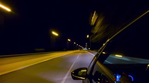 Night Road, Side View, 4k Time-lapse Stock Footage Video 7142146 ...