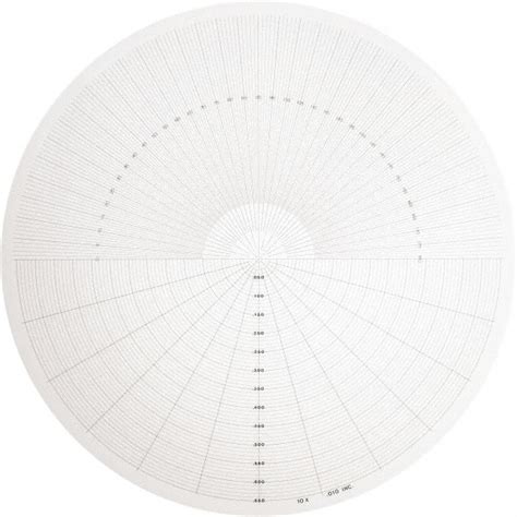 Made in USA - 14 Inch Diameter, Radius and Angle, Mylar Optical Comparator Chart and Reticle ...