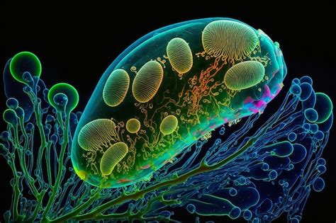 Premium Photo | Microscopic photography bioluminescent bacteria living