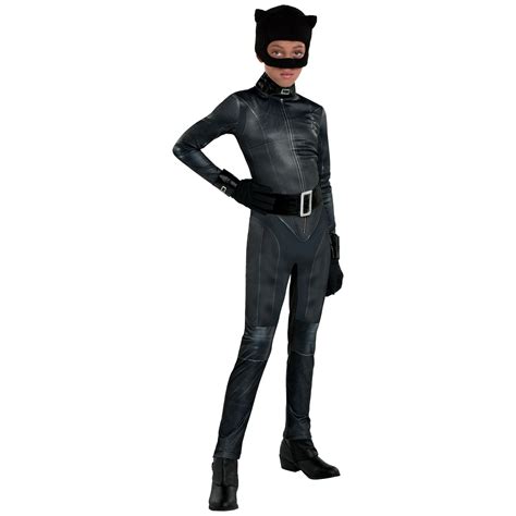 Kids' DC Catwoman Black Jumpsuit with Gloves & Mask Halloween Costume, Assorted Sizes | Party City