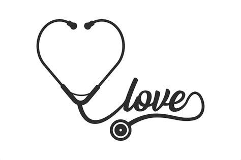 Premium Vector | Stethoscope Heart Vector Medical tools Vector Stethoscope typography Doctor ...