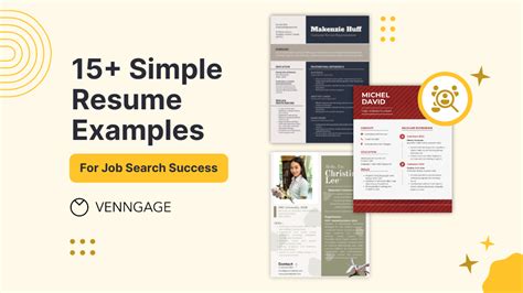 15+ Simple Resume Examples for Job Search Success - Venngage