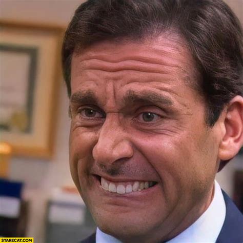 Michael Scott weird silly wry face disgust the office | StareCat.com