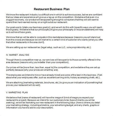 Restaurant Business Plan Template Word Inspirational 13 Sample ...