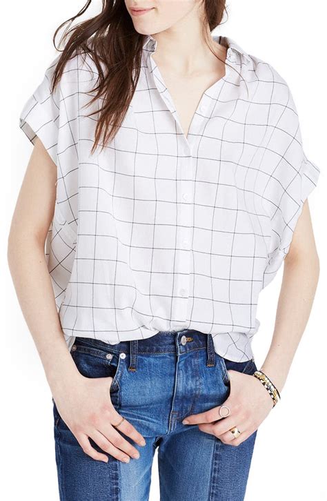 Madewell Windowpane Plaid Central Shirt | Nordstrom