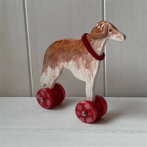 Red Ceramic Borzoi i 2024