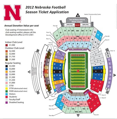 Elegant as well as Lovely nebraska memorial stadium seating chart ...